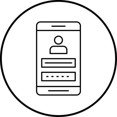 Cep telefonu simgesi, vektör illüstrasyonu