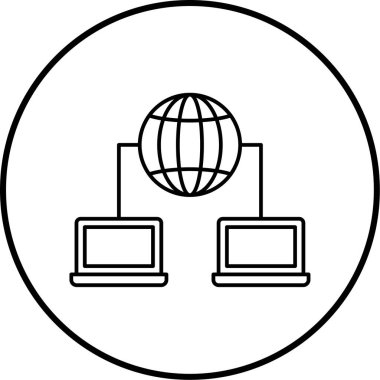 Seo ve teknoloji simgesinin vektör illüstrasyonu