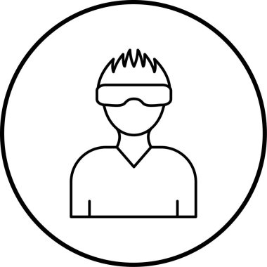 avatar. Web simgesi basit illüstrasyon