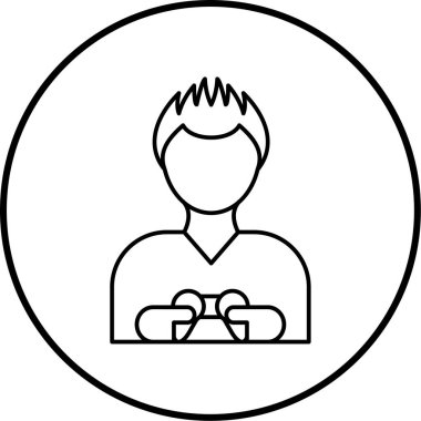 Adamım. Web simgesi basit illüstrasyon