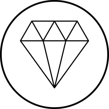 Elmas. Web simgesi basit illüstrasyon