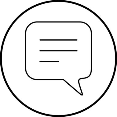 Sohbet balonu simgesi, vektör illüstrasyonu