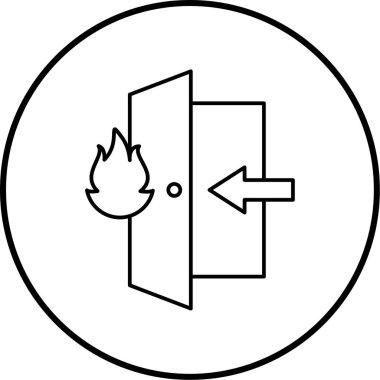 Bir ateş simgesinin vektör illüstrasyonu