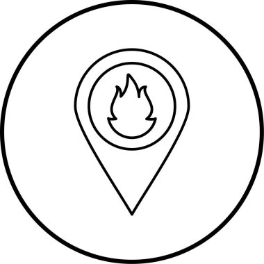 Bir konum simgesinin vektör illüstrasyonu