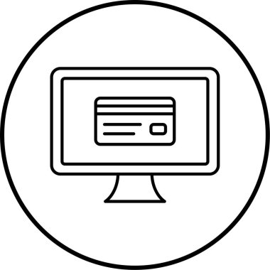 vektör lcd simgesi illüstrasyonu