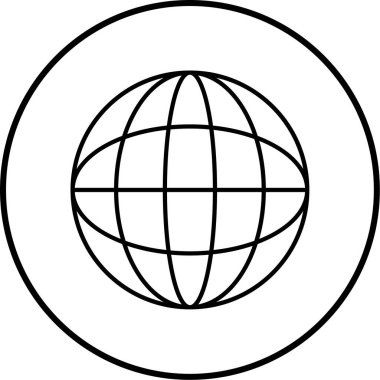 Dünya simgesinin vektör illüstrasyonu