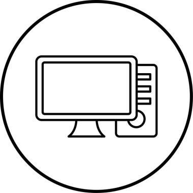 Bilgisayar. Web simgesi basit illüstrasyon