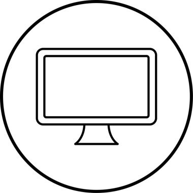 Bilgisayar. Web simgesi basit illüstrasyon