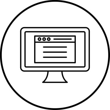 vektör lcd simgesi illüstrasyonu