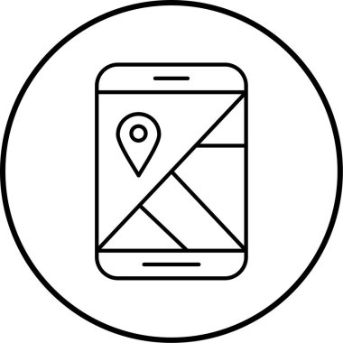 cep telefonu konumu, vektör illüstrasyonu