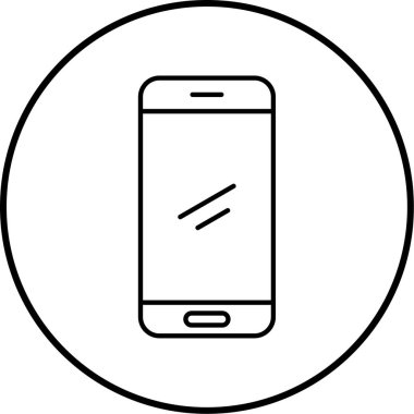 Cep telefonu simgesi, vektör illüstrasyonu