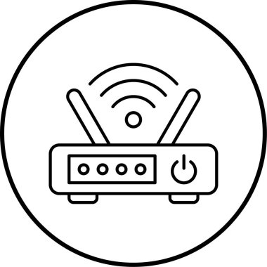 Wi-fi yönlendirici. Web simgesi basit illüstrasyon