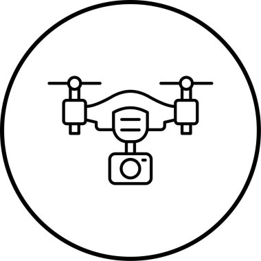 Uçan bir dronun vektör çizimi