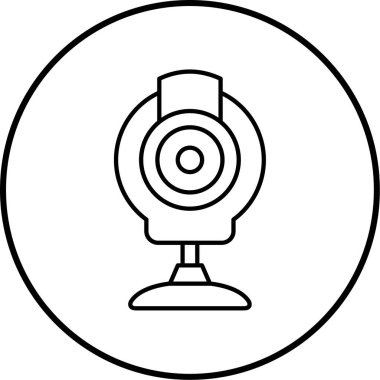 Kamera simgesinin vektör illüstrasyonu