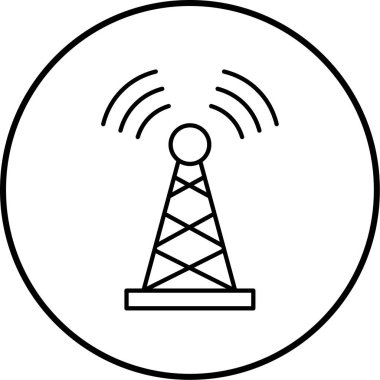 Yayın simgesinin vektör illüstrasyonu