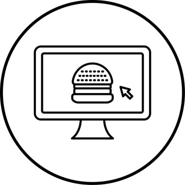 Çevrimiçi fast food 'un vektör çizimi