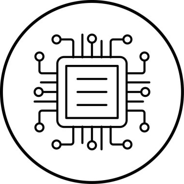 devre kartı simgesi, vektör illüstrasyonu