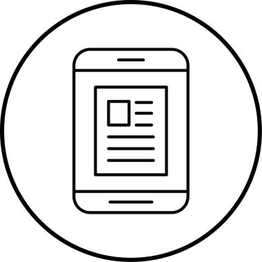 Akıllı telefon simgesinin vektör illüstrasyonu