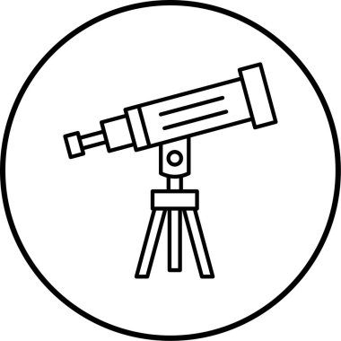 teleskop simgesi vektör illüstrasyonu