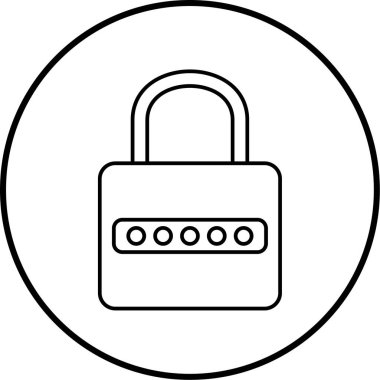 Kilit. Web simgesi basit illüstrasyon