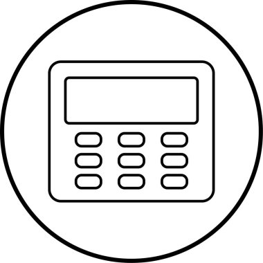 Hesap makinesi simgesinin vektör illüstrasyonu