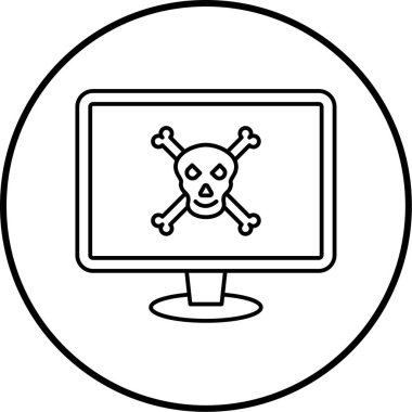 bilgisayar virüsü vektör illüstrasyonu