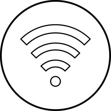 Kablosuz. Web simgesi basit illüstrasyon