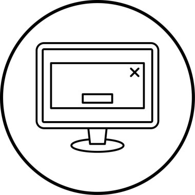 Bilgisayar ekranı. Basit resimleme