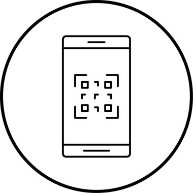 Cep telefonu simgesi, vektör illüstrasyonu