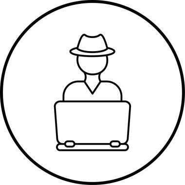 Şapkalı bir adamın vektör çizimi