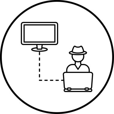 Bilgisayar simgesinin vektör illüstrasyonu