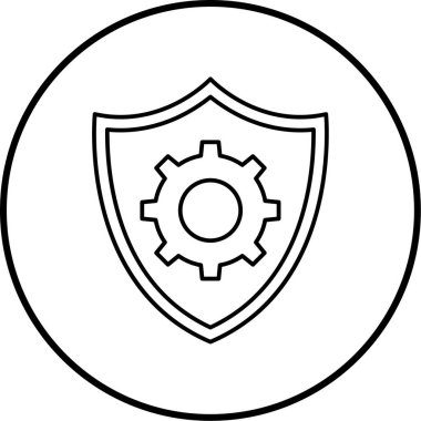 Kalkan. Web simgesi basit illüstrasyon