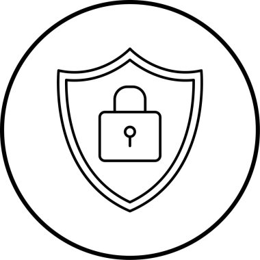 Kalkan. Web simgesi basit illüstrasyon