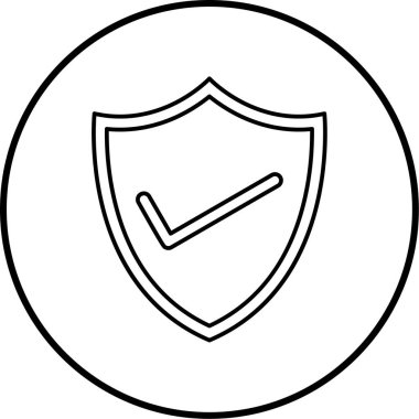 Kalkan. Web simgesi basit illüstrasyon