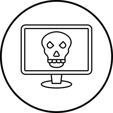 Bilgisayar. Web simgesi basit illüstrasyon