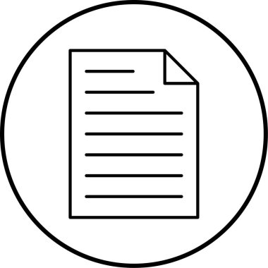 Belge. Web simgesi basit tasarım