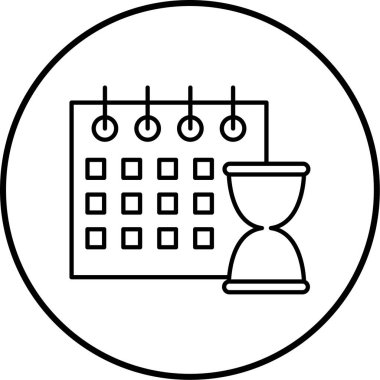 Takvim simgesi, vektör çizimi