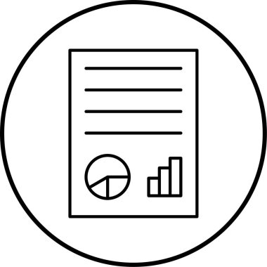 Rapor ver. Web simgesi basit illüstrasyon