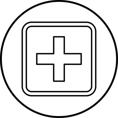 Hastane Simgesi Vektör İllüstrasyonu