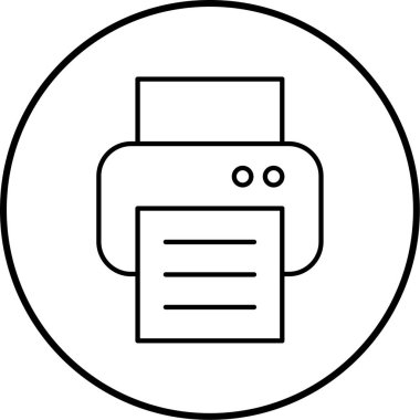 Yazıcı. Web simgesi basit illüstrasyon