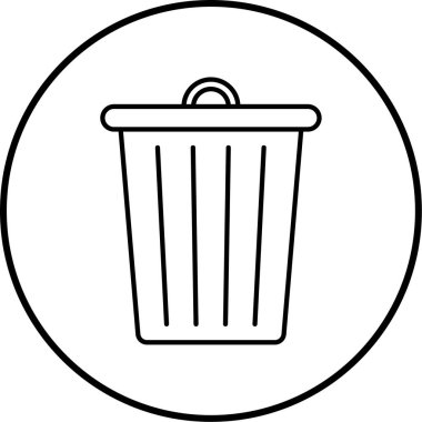 Çöp simgesinin vektör illüstrasyonu