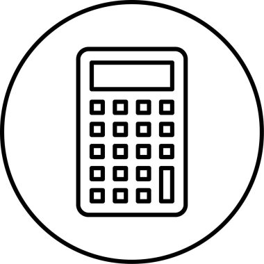 Hesap makinesi. Web simgesi basit illüstrasyon