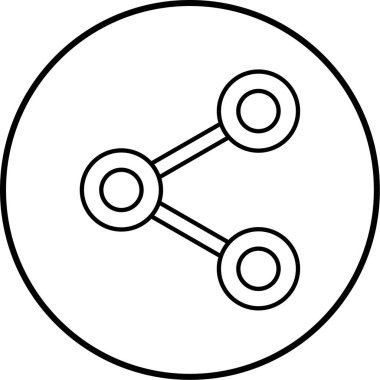 Paylaş. Web simgesi basit illüstrasyon