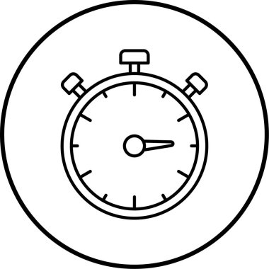 Saat. Web simgesi basit illüstrasyon