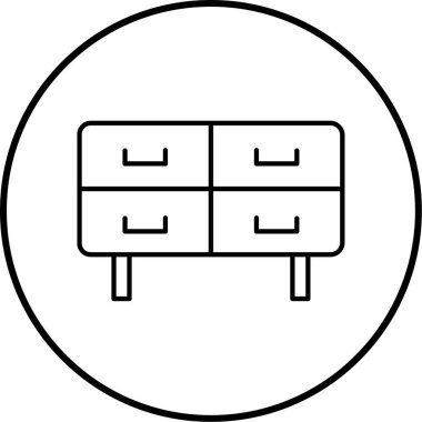 Mobilya. Web simgesi basit illüstrasyon