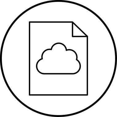 Bulut. Web simgesi basit illüstrasyon