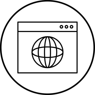 Tarayıcı penceresi. Web simgesi