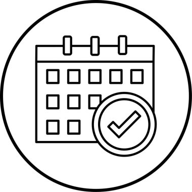 Takvim simgesi, vektör çizimi