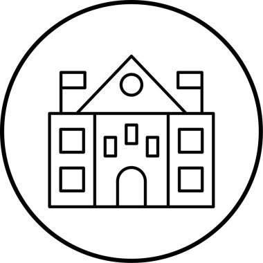 Modern yapı simgesinin vektör illüstrasyonu