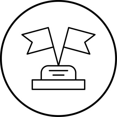 Bayrak simgesinin vektör illüstrasyonu